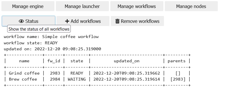 Manage workflows