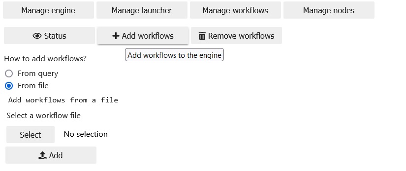 Manage workflows