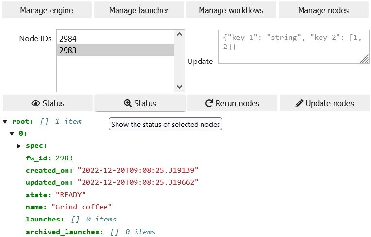 Manage nodes