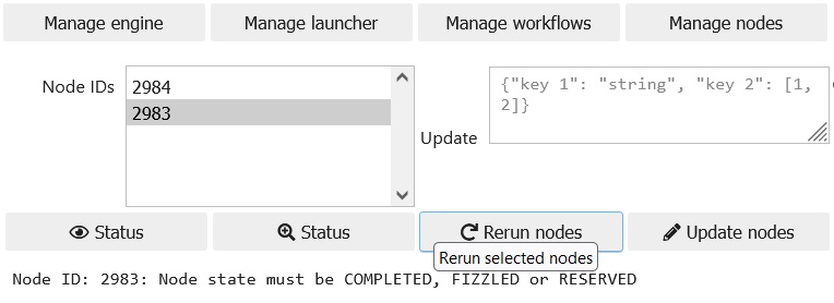 Manage nodes