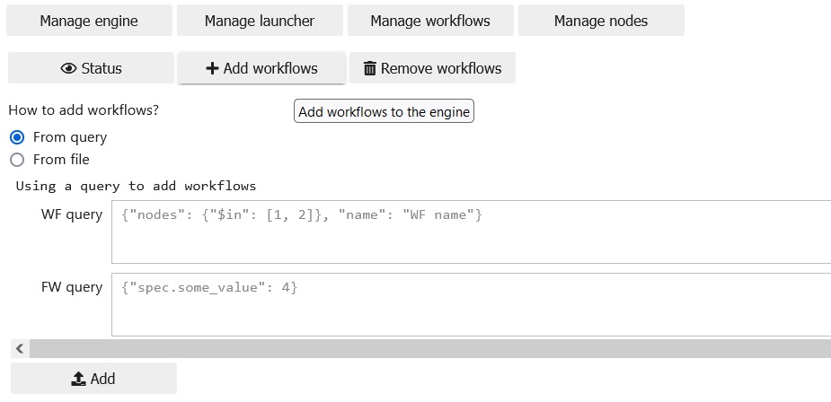 Manage workflows